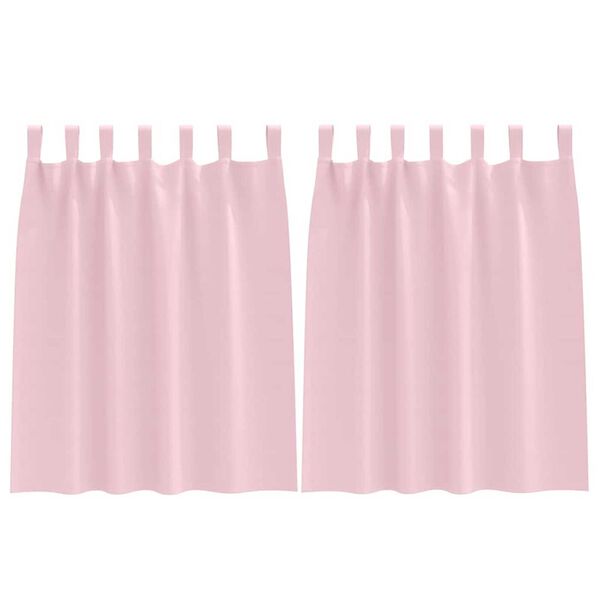vidaXL Mørkleggende Gardiner med Ringer 2 pcs Babyrosa 140 x 140 cm