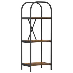 vidaXL Bokhylle 3 niv&aring;er 40 x 30 x 109 cm Konstruert tre R&oslash;kt eik
