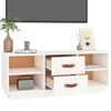 vidaXL TV-benk hvit 100x34x40 cm heltre furu