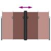 vidaXL Uttrekkbar sidemarkise 200x600 cm brun