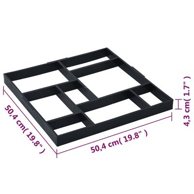 vidaXL Støpeformer for betong 2 stk 50,4x50,4x4,3 cm plast