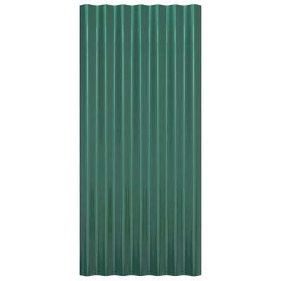 vidaXL Takpaneler 36 stk pulverlakkert stål grønn 80x36 cm