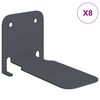 vidaXL Flytende hylle med hylle 8 pcs Antrasitt 6 x 10,8 x 6,6 cm