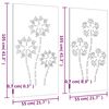 vidaXL Veggdekorasjoner hage 2 stk 105x55 cm cortenst&aring;l blomsterdesign