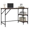 vidaXL Skrivebord brun eik 120x50x75 cm metall og konstruert tre