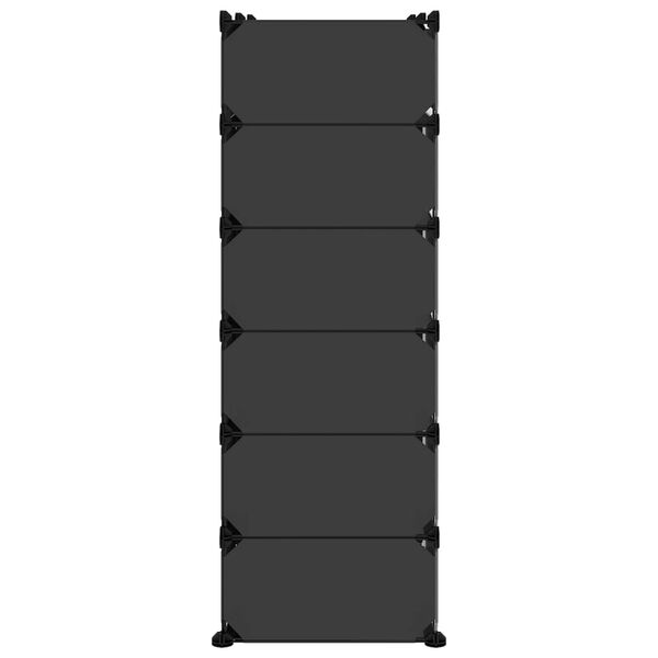 vidaXL Skostativ svart 94,5x36,5x106 cm PP