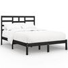 vidaXL Sengeramme svart heltre 120x190 cm Small Double