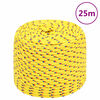 vidaXL B&aring;ttau gul 6 mm 25 m polypropylen