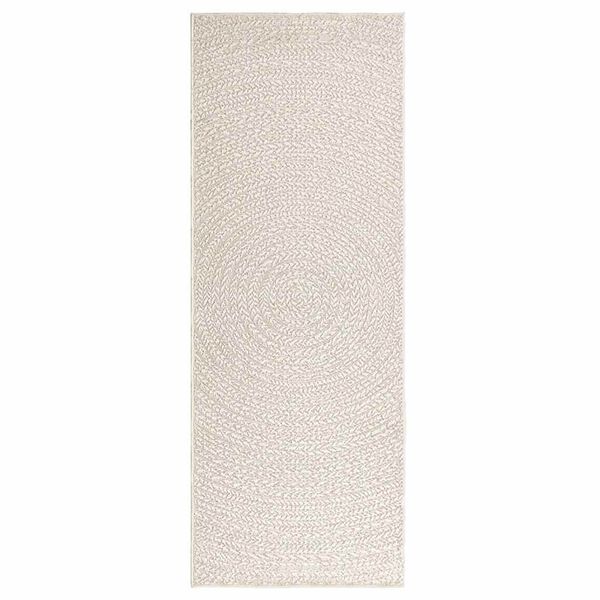 vidaXL Teppe ZIZUR kremhvit 80x200 cm jute-utseende innend&oslash;rs&utend&oslash;rs