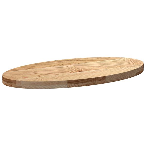 vidaXL Bordplate 80x40x4 cm oval heltre eik