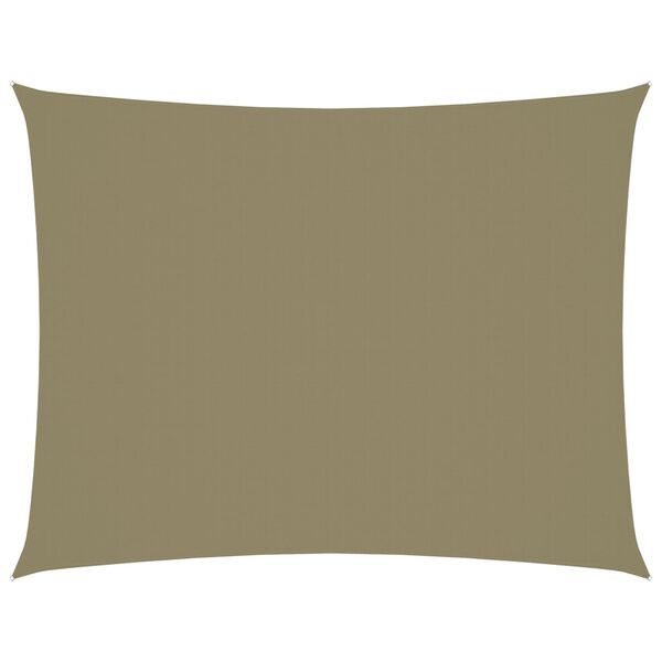 vidaXL Solseil oxfordstoff rektangul&aelig;r 6x8 m beige