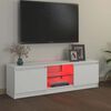 vidaXL TV-benk med LED-lys hvit 120x30x36 cm