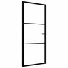 vidaXL Innerd&oslash;r ESG-glass og aluminium 102,5x201,5 cm svart