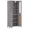 vidaXL Highboard gr&aring; sonoma 69,5x34x180 cm konstruert tre