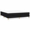 vidaXL Boxspring-sengeramme boksfj&aelig;r svart 180x200 cm Super King stoff