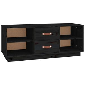 vidaXL TV-benk svart 100x34x40 cm heltre furu