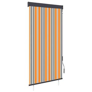vidaXL Utend&oslash;rs rullegardin 80x250 cm gul og bl&aring;