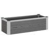 vidaXL H&oslash;ybed Gr&aring; 75 x 30 x 22 cm WPC og Aluminium