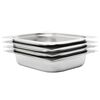 vidaXL Gastronormbeholdere 4 stk GN 1/2 65 mm rustfritt st&aring;l