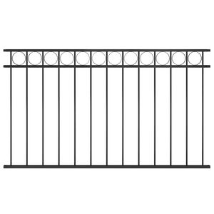 vidaXL Gjerdepanel ASSEN st&aring;l 163x80 cm svart