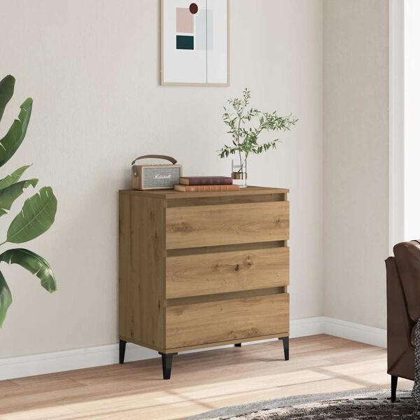 vidaXL Skjenk artisan eik 60x35x70 cm konstruert tre