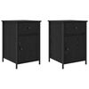 vidaXL Nattbordskap 2 stk. Svart Eik 40 x 42 x 60 cm Konstruert tre