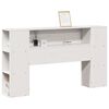 vidaXL Hodegavl med oppbevaring hvit 160 cm heltre furu