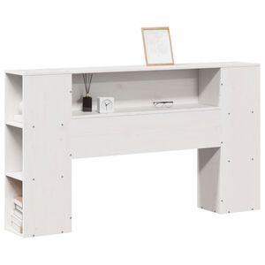 vidaXL Hodegavl med oppbevaring hvit 160 cm heltre furu