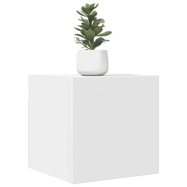 vidaXL Vegghengte TV-benker 4 stk hvit 30,5x30x30 cm