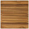 vidaXL Bordplate 40 x 40 x 3,5 cm Torget Massivt Teaktre Naturlig