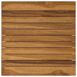 vidaXL Bordplate 40 x 40 x 3,5 cm Torget Massivt Teaktre Naturlig