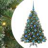 vidaXL Kunstig juletre med 150 LED med stativ gr&oslash;nn 120 cm PE og PVC