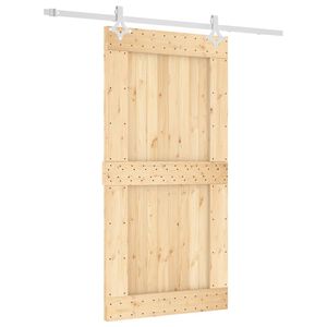 vidaXL Skyved&oslash;r med monteringstilbeh&oslash;r 100x210 cm heltre furu