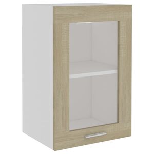 vidaXL Hengende skap glass "Lyon" sonoma eik 40x31x60 cm