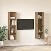 vidaXL TV-benksett 4 pcs Artisan Eik 37 x 37 x 72 cm Konstruert tre