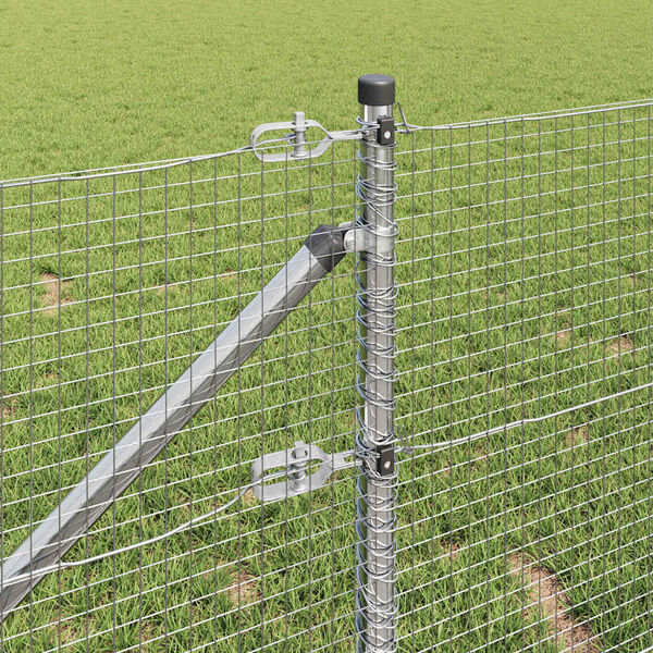 vidaXL Gjerdep&aring;le s&oslash;lv 25 x 1 m (19 x 19 mm nettrull) St&aring;l