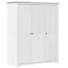 vidaXL Garderobe BODO hvit 146x53,5x173 cm heltre furu