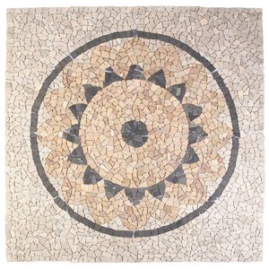 vidaXL Mosaikkfliser Solblomst M&oslash;nster Flerfarget 120 x 120 cm Marmor