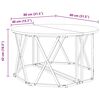 vidaXL Kaffebord Gamle tre 80 x 80 x 42 cm Konstruksjonsvirke og stål