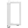 vidaXL Salongbordben T-formet 2 stk hvit 38x25x(42-43) cm st&aring;l