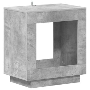 vidaXL Sidetabell Betonggr&aring; 60 x 40 x 65 cm Konstruert tre