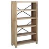 vidaXL Bokhylle 5 etasjer 80x30x140 cm heltre akasie