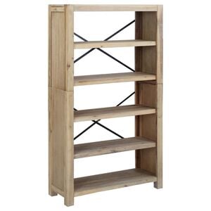 vidaXL Bokhylle 5 etasjer 80x30x140 cm heltre akasie
