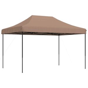 vidaXL Sammenleggbart partytelt pop-up brun 410x279x315 cm