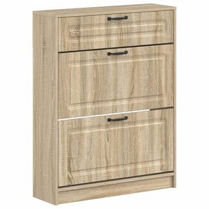 vidaXL Sko Skap UTRECHT 78 x 24 x 100 cm Konstruert tre Sonoma eik