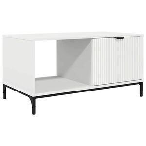 vidaXL Kaffebord med skuff Hvit 90 x 49 x 46 cm Konstruert tre