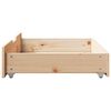 vidaXL Sengeskuffer med hjul 2 stk 80x55x17 cm heltre furu