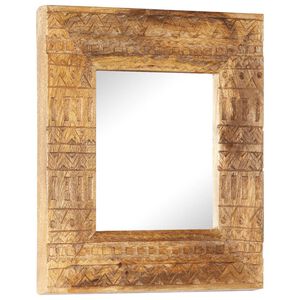 vidaXL H&aring;ndsk&aring;ret speil 50x50x2,5 cm heltre mango