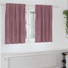 vidaXL Blendingsgardiner 2 pcs M&oslash;rk rosa 140 x 140 cm Fl&oslash;yel