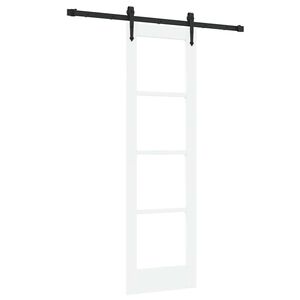 vidaXL Skyved&oslash;r ORKDAL Hvit 61 x 198,5 cm Massivt furutre og glass